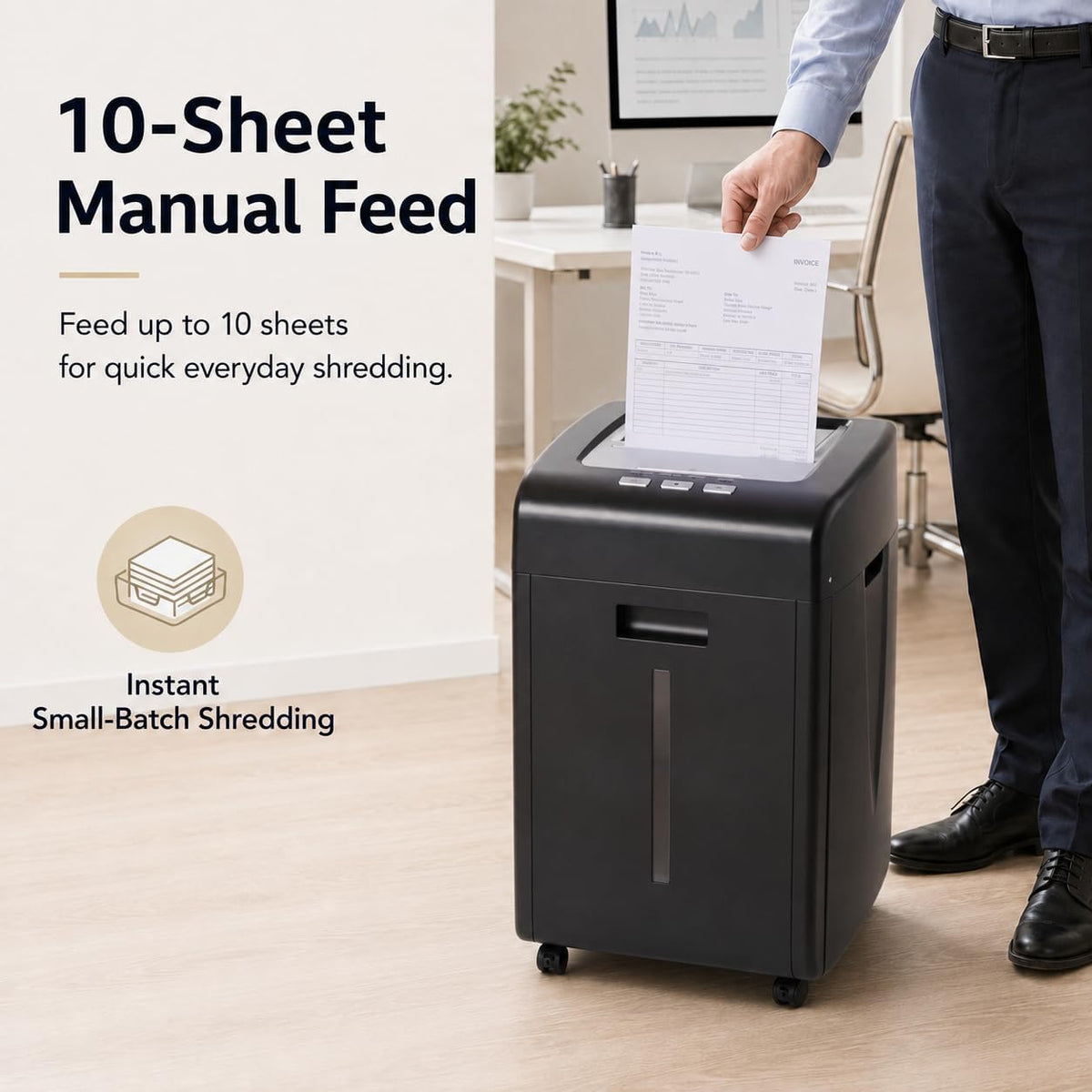 Paper Shredder 200 Sheet Auto Feed 2 X 15 mm P-5 Micro Cut