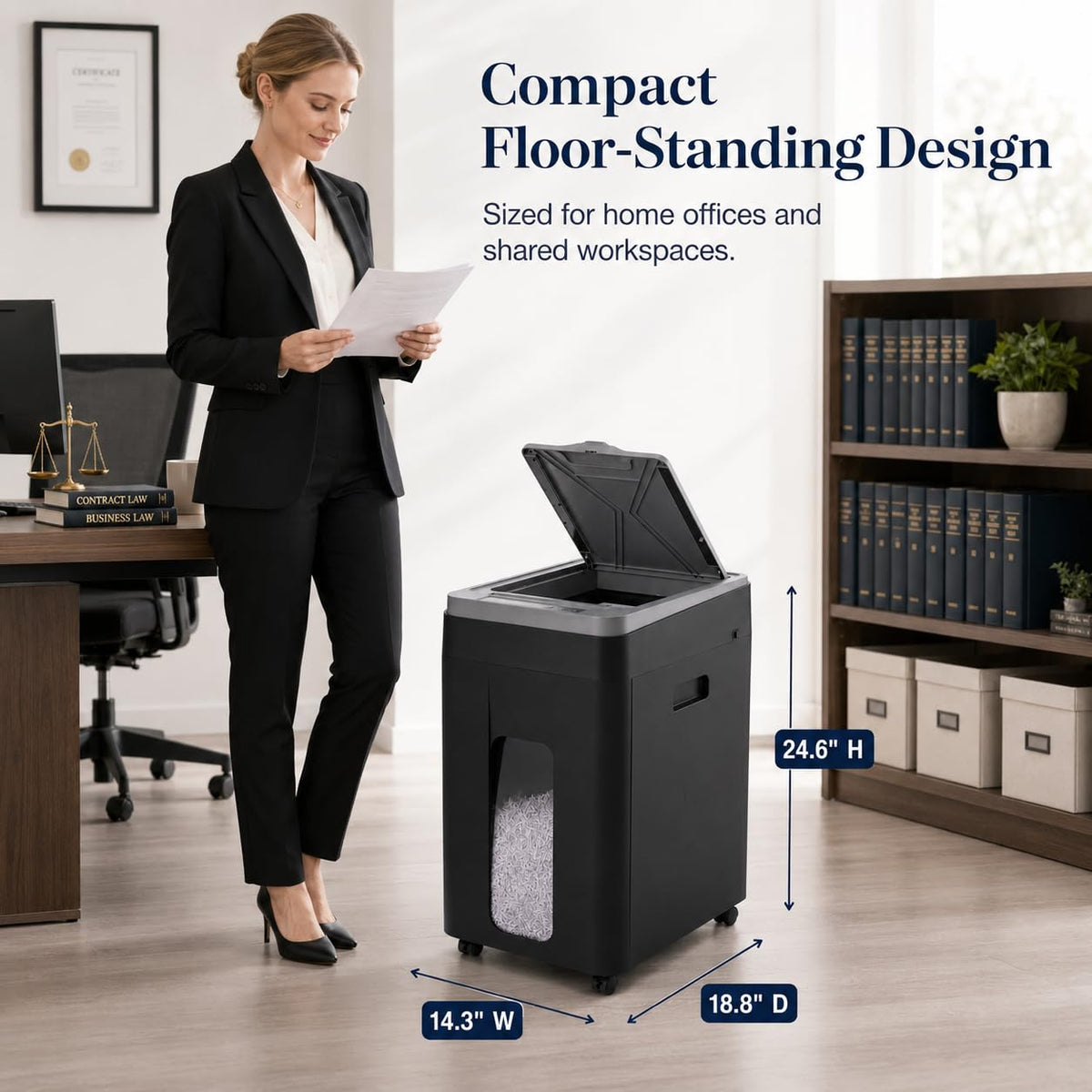 Heavy Duty Paper Shredder 400-Sheet Auto Feed P5 Micro Cut