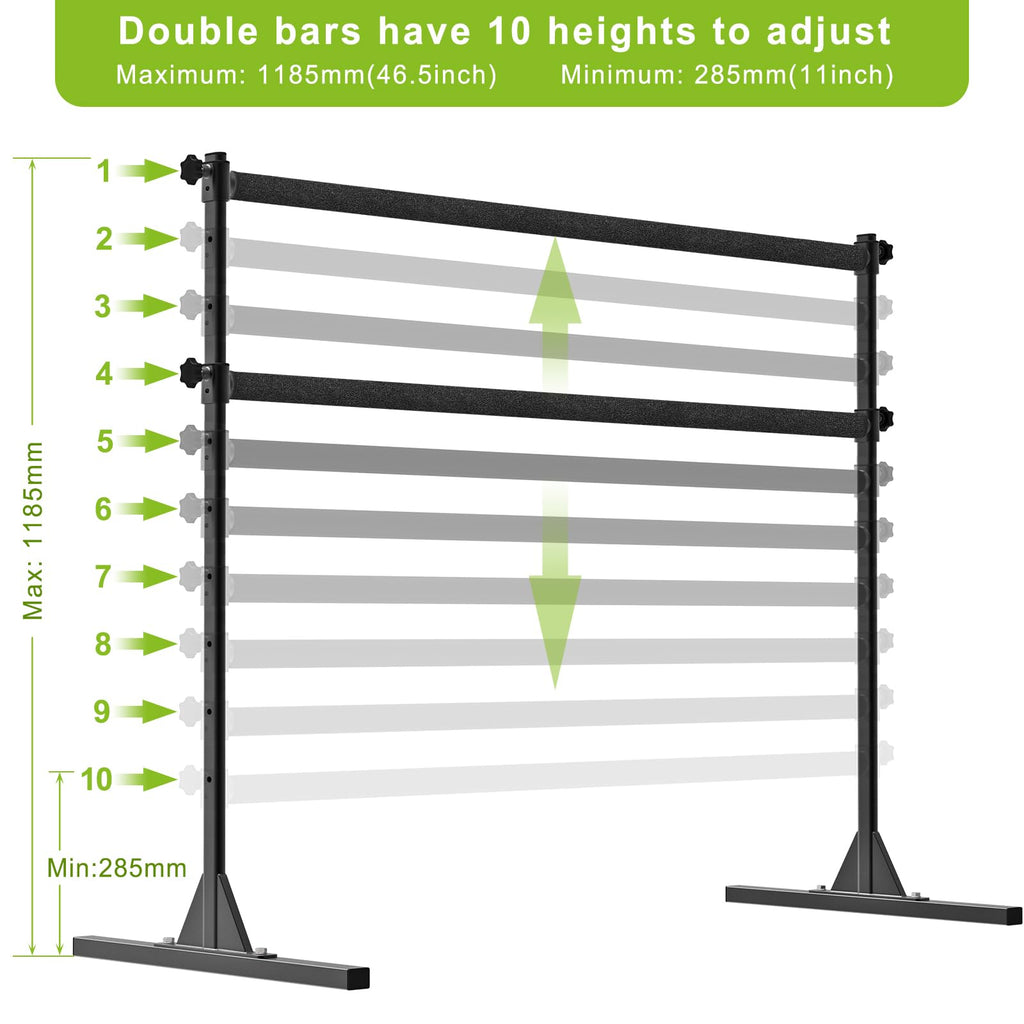 SELEWARE Height Adjustable Ballet Barre Freestanding Ballet Bar, 4/5/6 FT