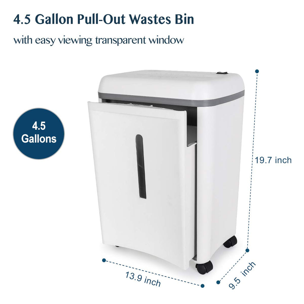 WOLVERINE SD9112 P5 Micro Cut Paper Shredder,10 Sheet,60Min,6 Gal, White