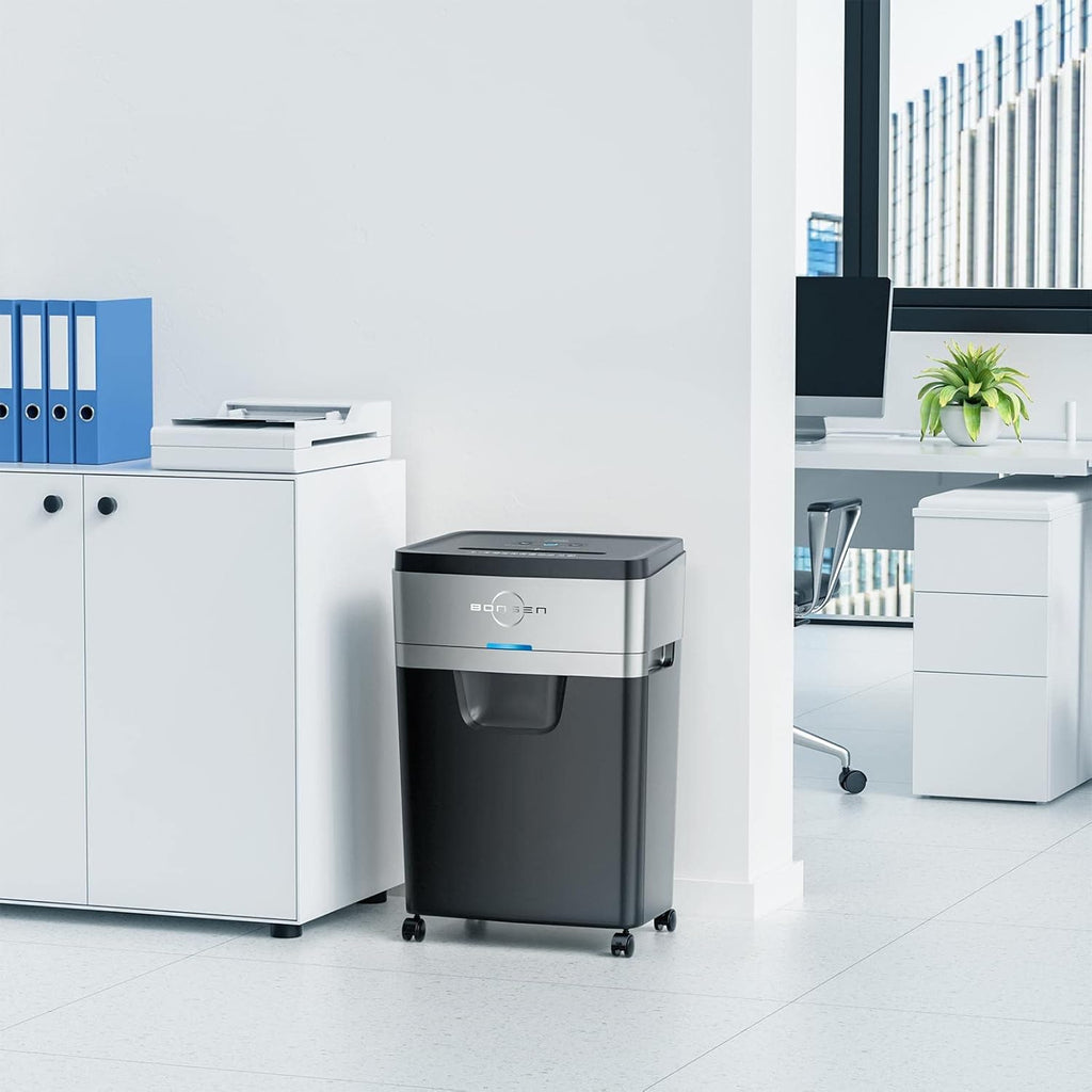 BONSEN 20-Sheet Cross-Cut P-4 High Security Heavy Duty Paper Shredder