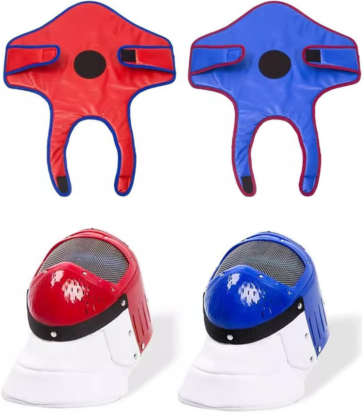 Fencing Equipment for Children's Fencing Training,3-Piece Starter Set for Fencing,Including Bendable Saber,Protective Undershirt and Mask,for Children's Training Routines(Red)