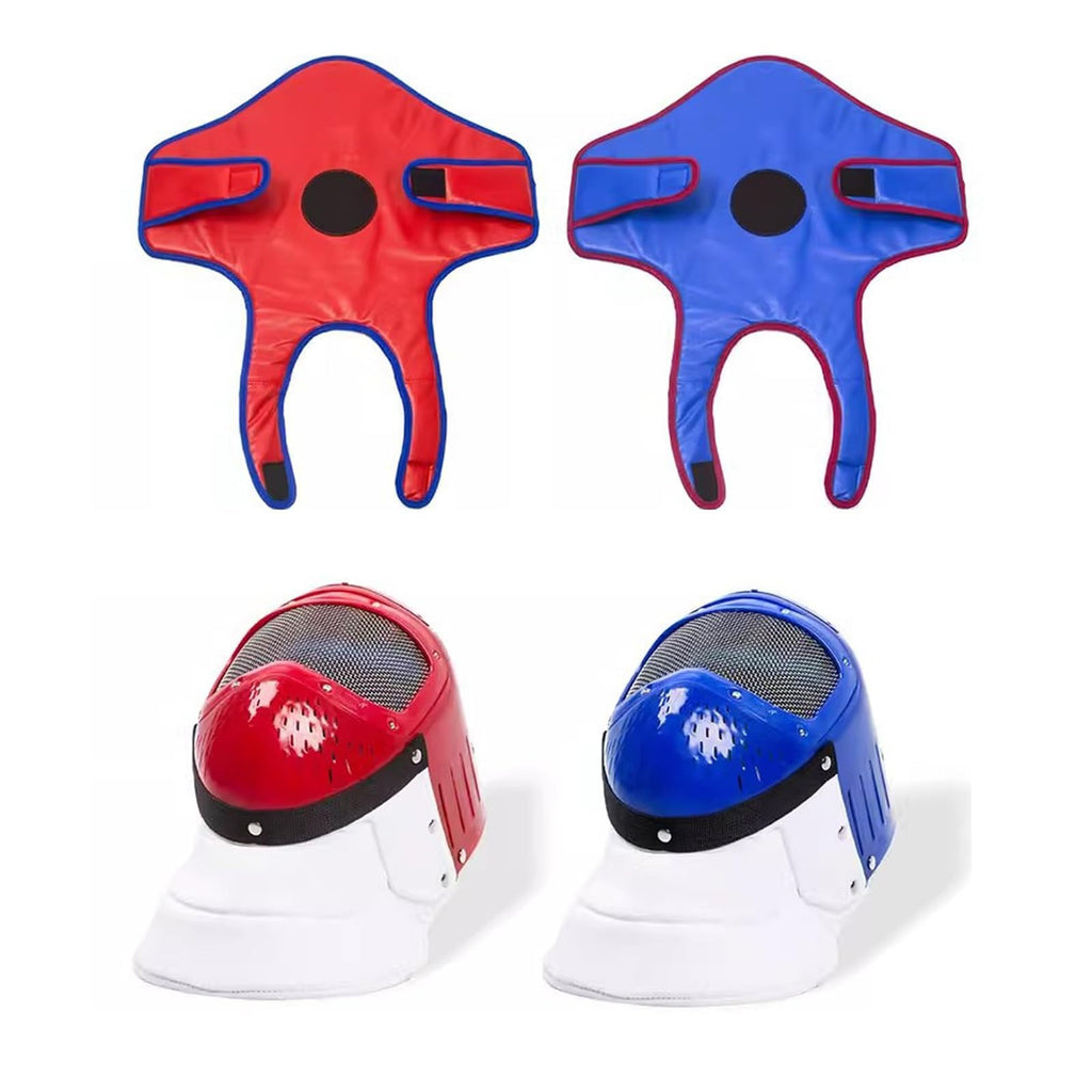 Fencing Equipment for Children's Fencing Training,3-Piece Starter Set for Fencing,Including Bendable Saber,Protective Undershirt and Mask,for Children's Training Routines(Red)