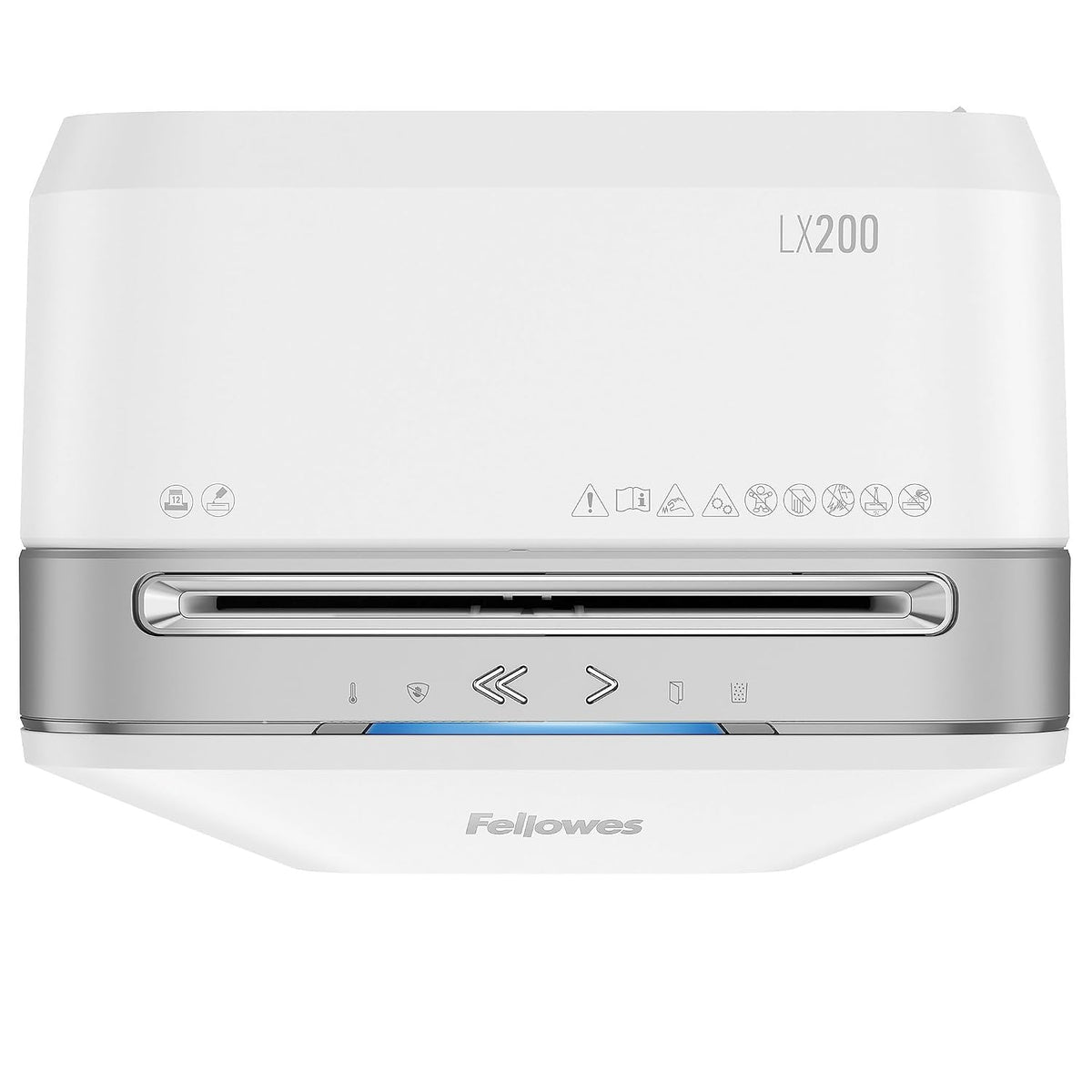 Fellowes LX200 P-4 Micro-Cut Paper Shredder, Jam-Proof Heavy-Duty Paper Shredder for Office, Shreds 12 Sheets Per Pass, White