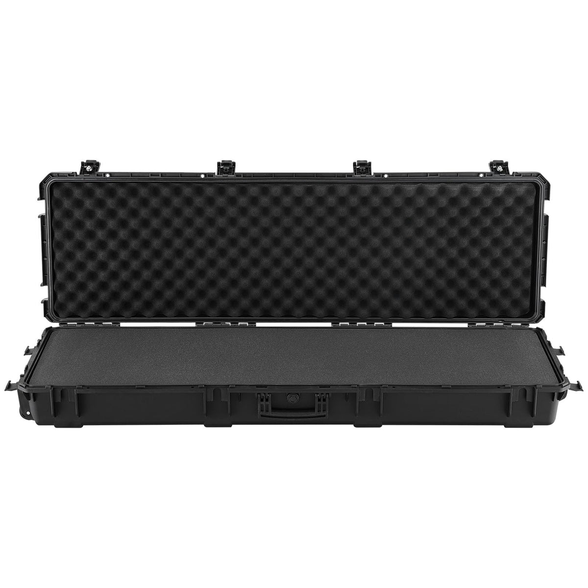 VEVOR Rifle Case, Rifle Hard Case with 4 Layers Fully-protective Foams, Lockable Hard Gun Case with Wheels, IP67 Waterproof & Crushproof, for Rifles or Shotguns