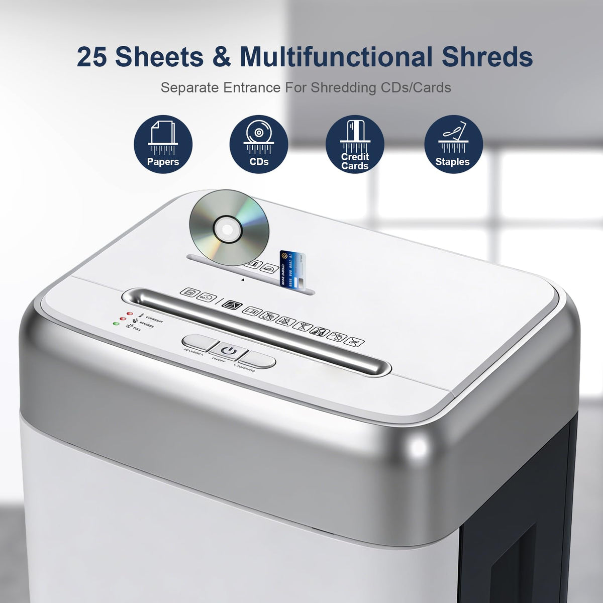 Wingwise 15 Sheets Paper Shredder Heavy Duty for Home Office
