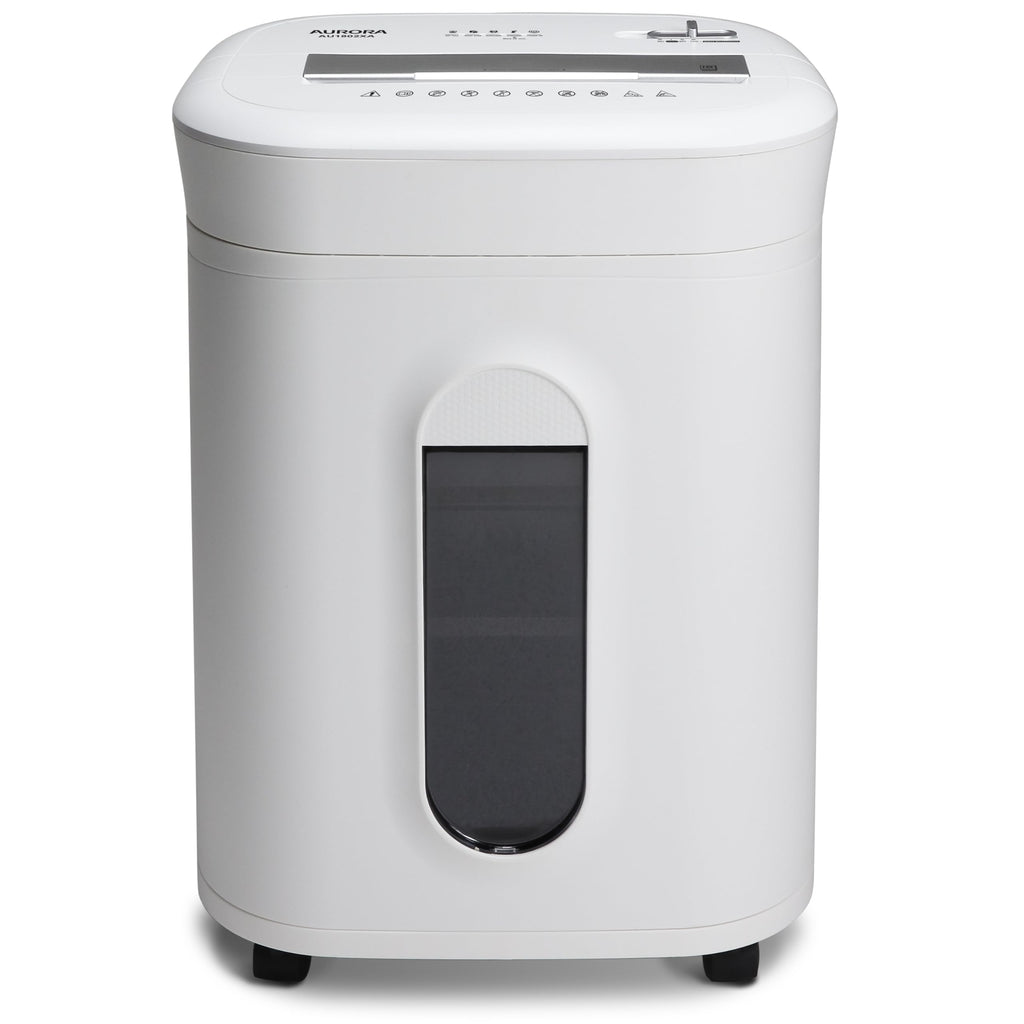 Aurora Anti-Jam 12-Sheet Cross-Cut Paper/CD and Credit Card Shredder with 4 Gallon Pullout Basket/Security Level P-4
