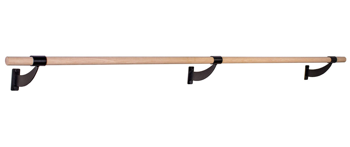 VITA Barre Wall-Mounted Single Ballet Barre, Classic WB15, Wood | Fixed Height, Made in USA, Home, Studio or Gym Exercise Equipment for Kids & Adults | Dance, Fitness, Pilates