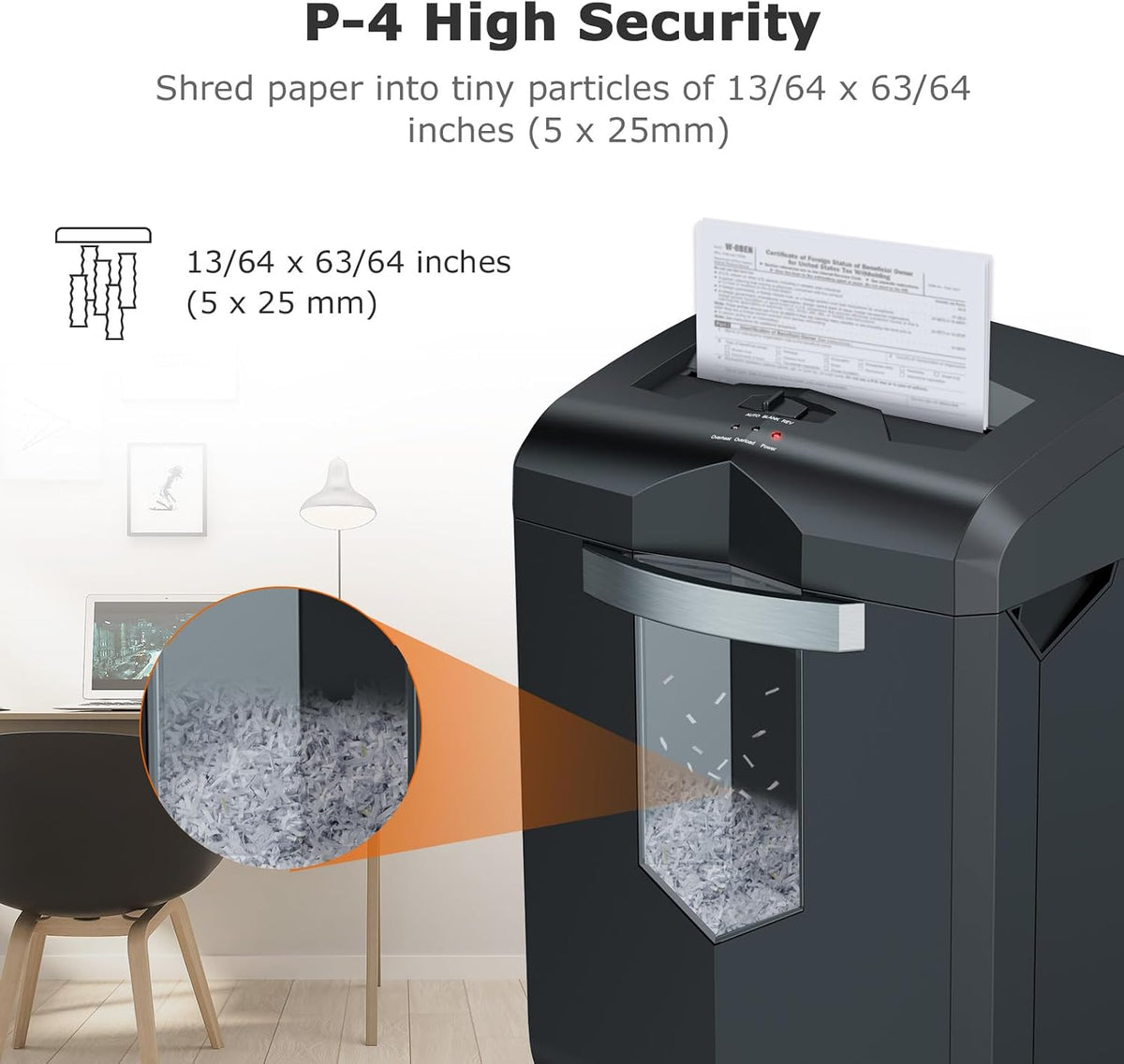 Bonsaii 18-Sheet Cross-Cut 60-Min Run Heavy Duty Paper Shredder