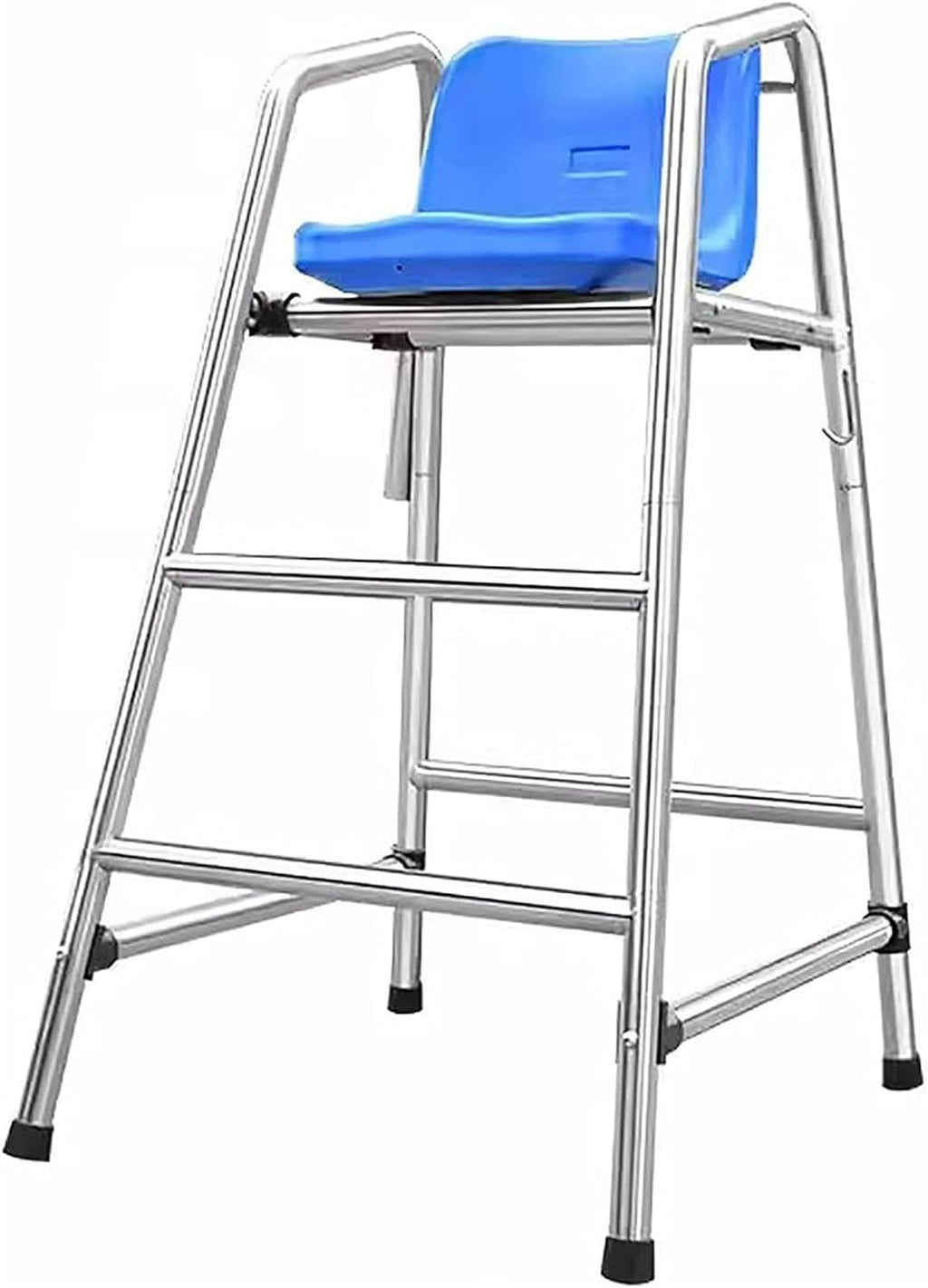 Stainless Steel Lifeguard Chair for Pool high Elevated Referee Stand Heavy Duty Non Slip seat Platform for Backyard Outdoor Swimming Safety(120cm/3.94ft Tall)