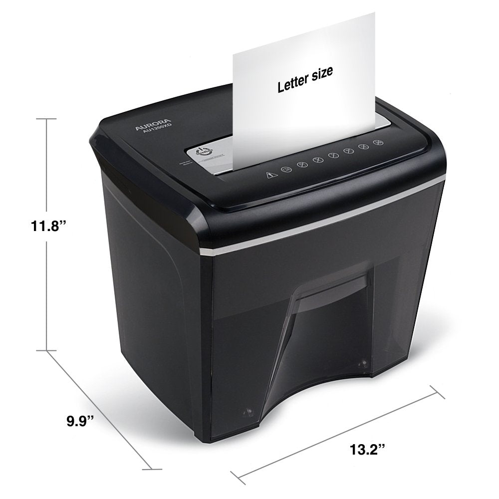 Aurora AU1880XA Heavy Duty Anti-Jam 18-Sheet Crosscut Shredder/60 Min Run Time/ 7-Gallon Pullout Basket and Casters