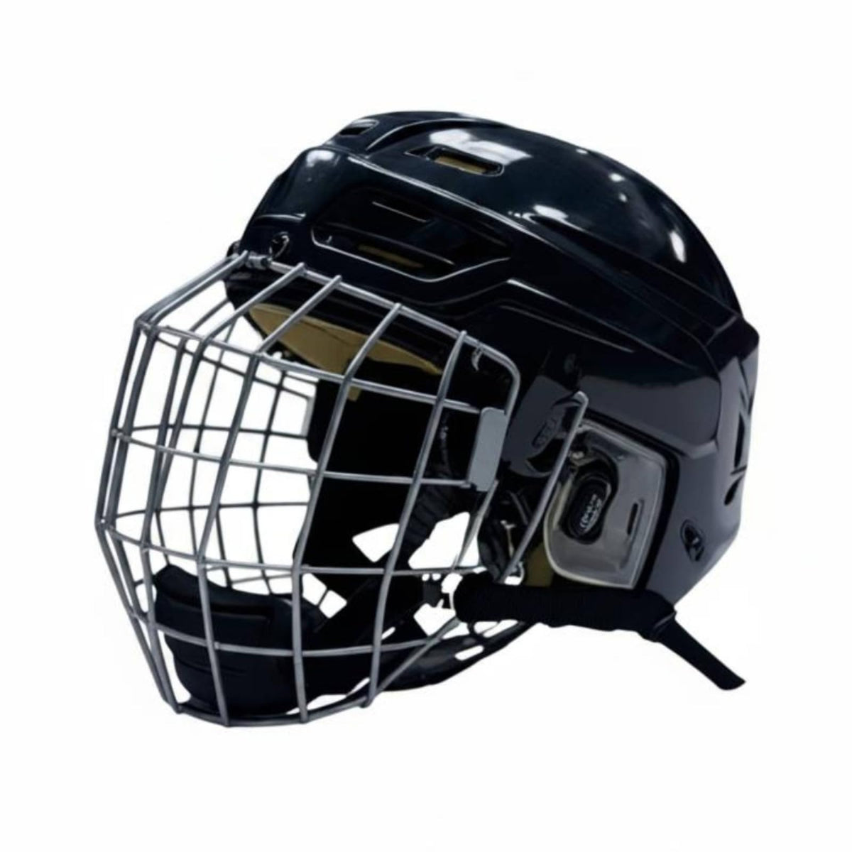 Menolana Ice Hockey Helmet with Face Cage Headgear PP Outer Shell and EVA Inner Padding with Steel Wire Visor and Ear Protection Stable Chin Strap and Vent Ports Suitable for Training Game