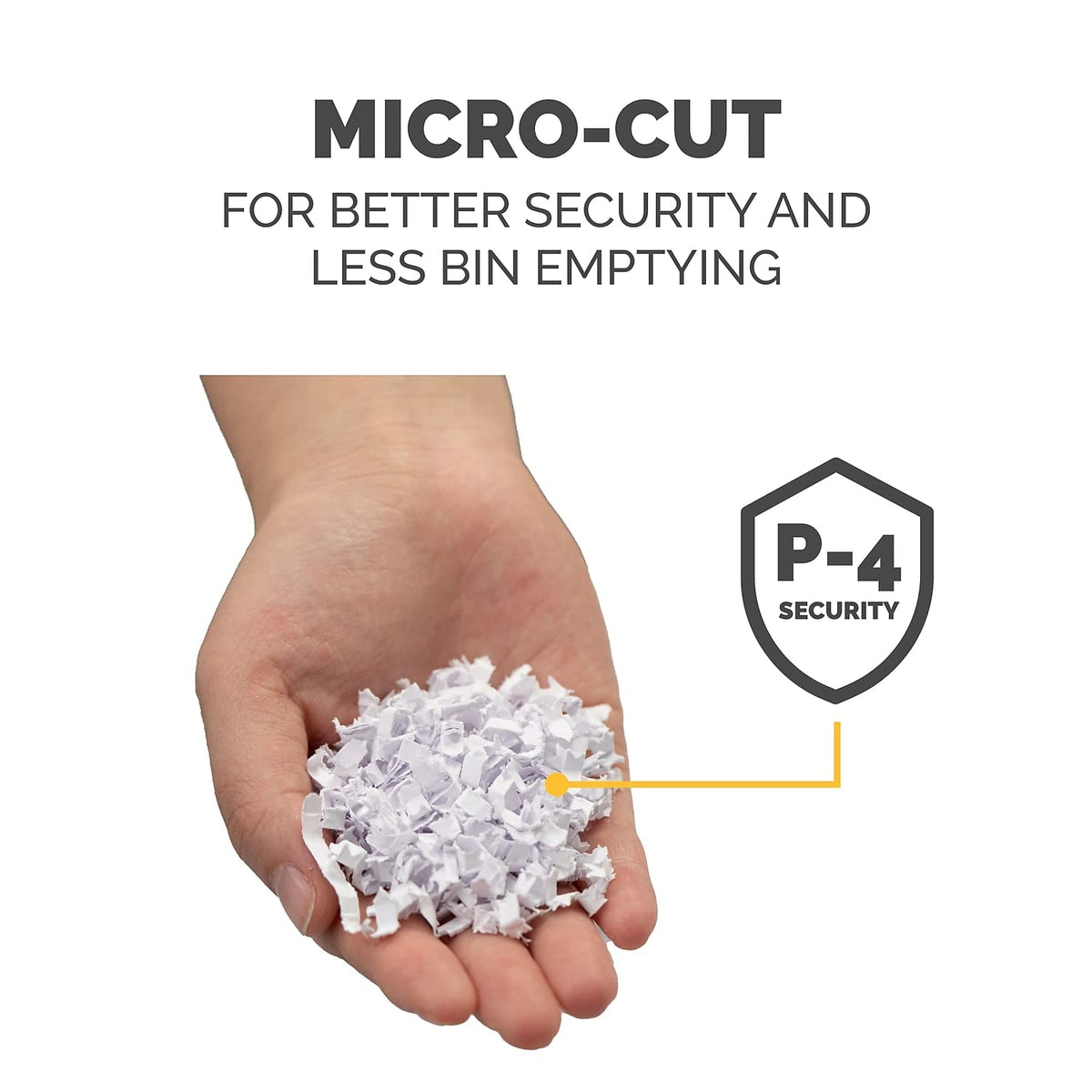 Fellowes LX200 P-4 Micro-Cut Paper Shredder, Jam-Proof Heavy-Duty Paper Shredder for Office, Shreds 12 Sheets Per Pass, White