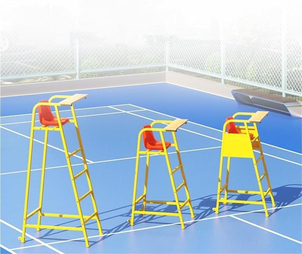 Detachable Tennis Umpire Chair, Heavy-Duty Ladder Chairs, Elevated High Seat with Wheels, Outdoor Referee Chairs for Tennis, Swimming Pool, Badminton