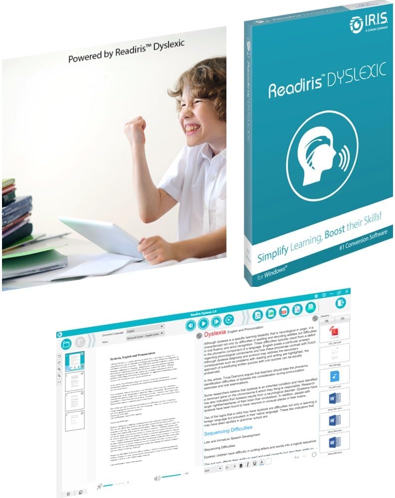 IRIScan Visualizer 7 Dyslexia Webcam Document Camera :4K UltraHD|13MP|4in1|visualizer|Scanner A3|Portable Scanner|Web Conferencing|Remote Teaching|AI Micro|Led|USB|Free Readiris DYS OCR TTS|WinMac