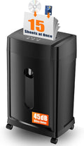 KRT Paper Shredder for Office Home, 18-Sheet Micro Cut Paper Shredder Auto Feed Cross Cut with 8 Gallons Bin, P-4 High Security Level, Shreds CDs/DVDs, Black
