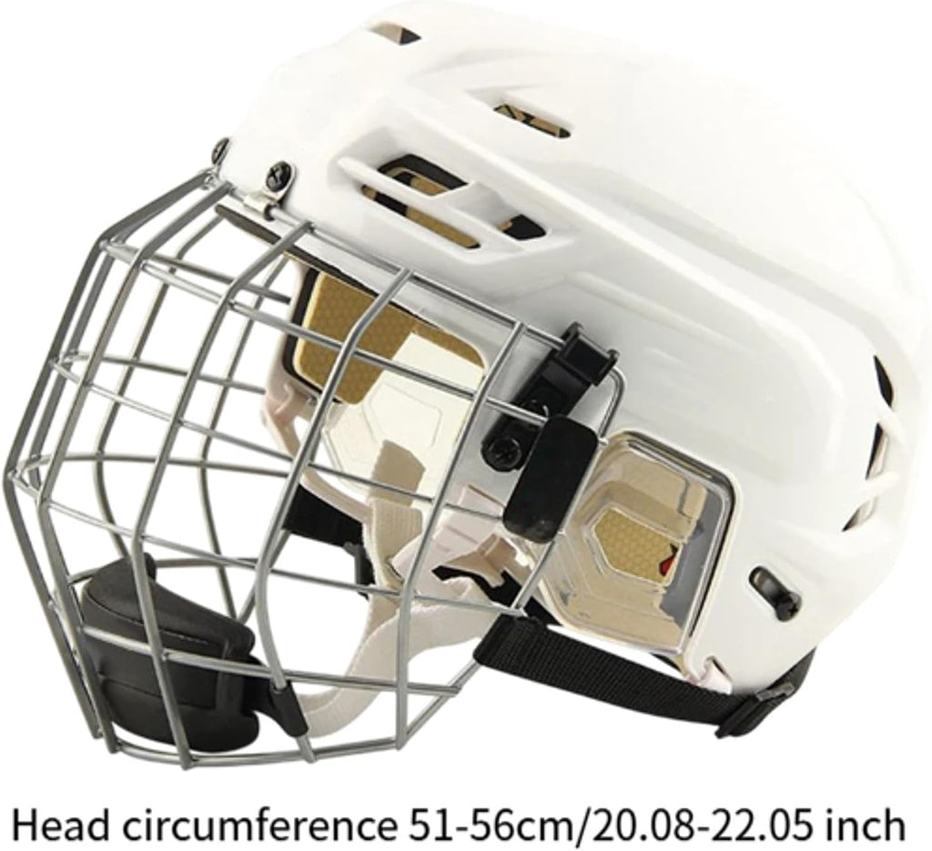 harayaa Hockey Helmet with Facemask Roller Skating Helmet Ice Skate Helmet Speed Skate Helmet Polyethylene Shell with Iron Mesh Breathable Suit