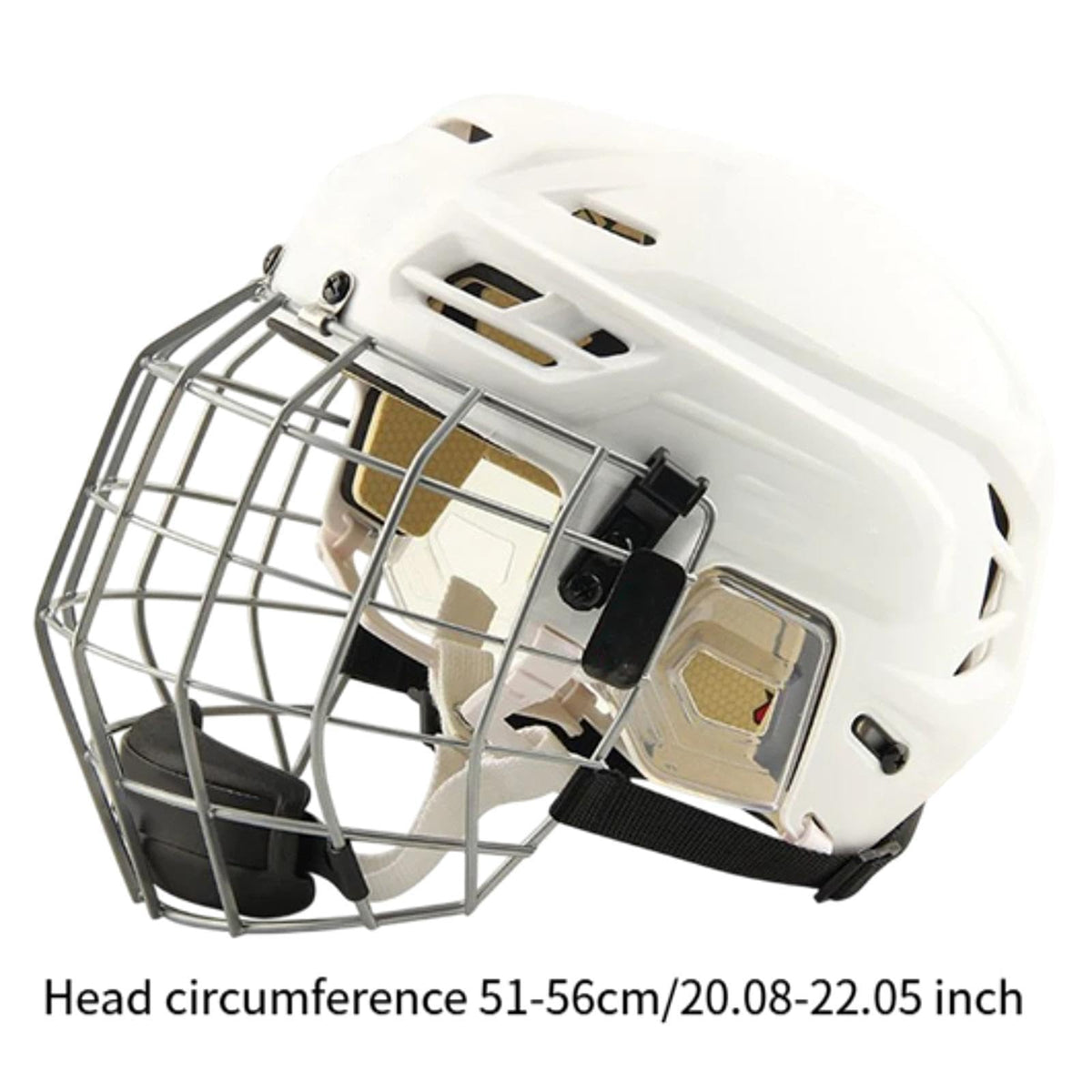 Hockey Helmet with Facemask Roller Skating Helmet Ice Skate Helmet Speed Skate Helmet Sturdy Polyethylene Shell with Iron Mesh Breathable Padding