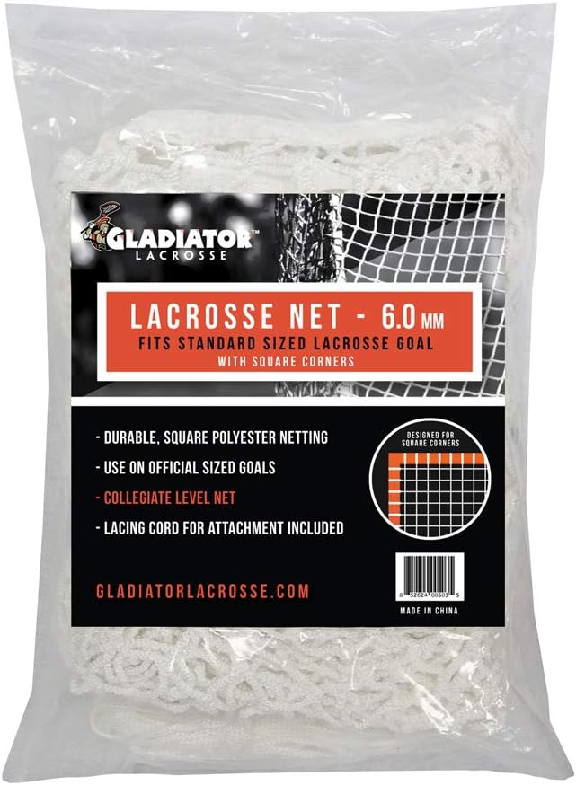 Gladiator Lacrosse6mm Heavy Duty Replacement Goal Net