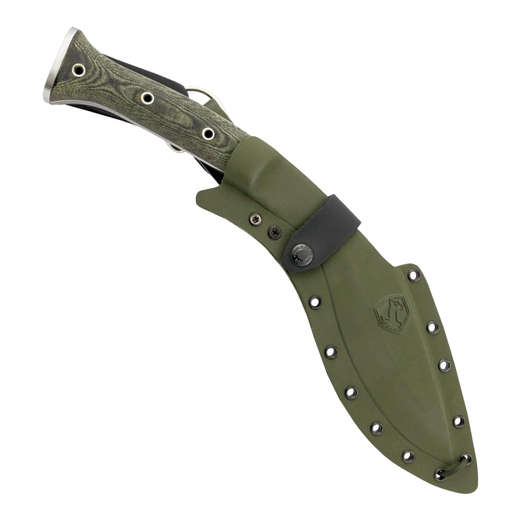 Condor Tool & Knife Atrox Knife | Hunting Knife with Kydex with Leather Belt Loop Sheath | High Carbon Steel Survival Knife with a Micarta Handle | Fixed Blade Tactical Knife | 10.9 in Blade | 29.6oz