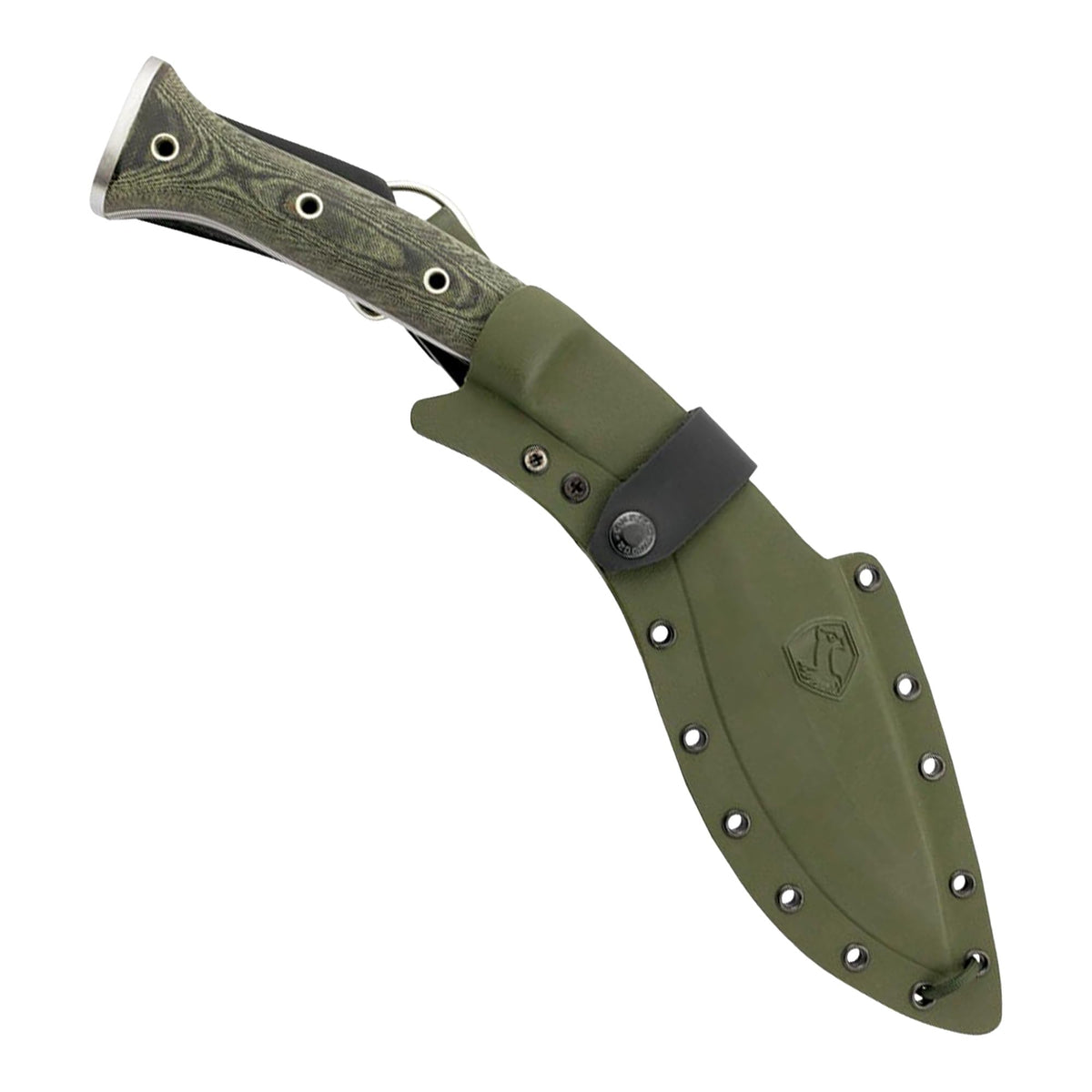 Condor Tool & Knife Atrox Knife | Hunting Knife with Kydex with Leather Belt Loop Sheath | High Carbon Steel Survival Knife with a Micarta Handle | Fixed Blade Tactical Knife | 10.9 in Blade | 29.6oz