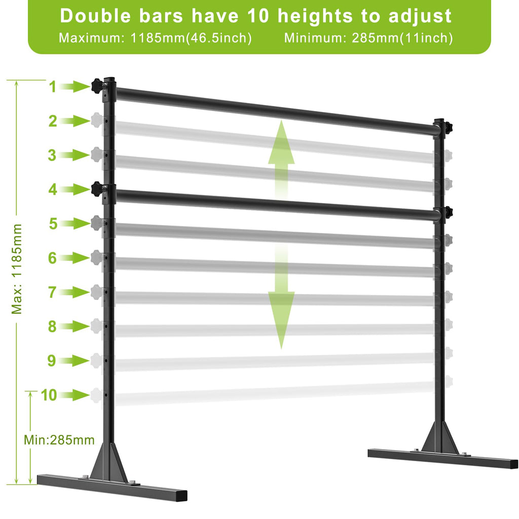 SELEWARE Height Adjustable Ballet Barre Freestanding Ballet Bar, 4/5/6 FT