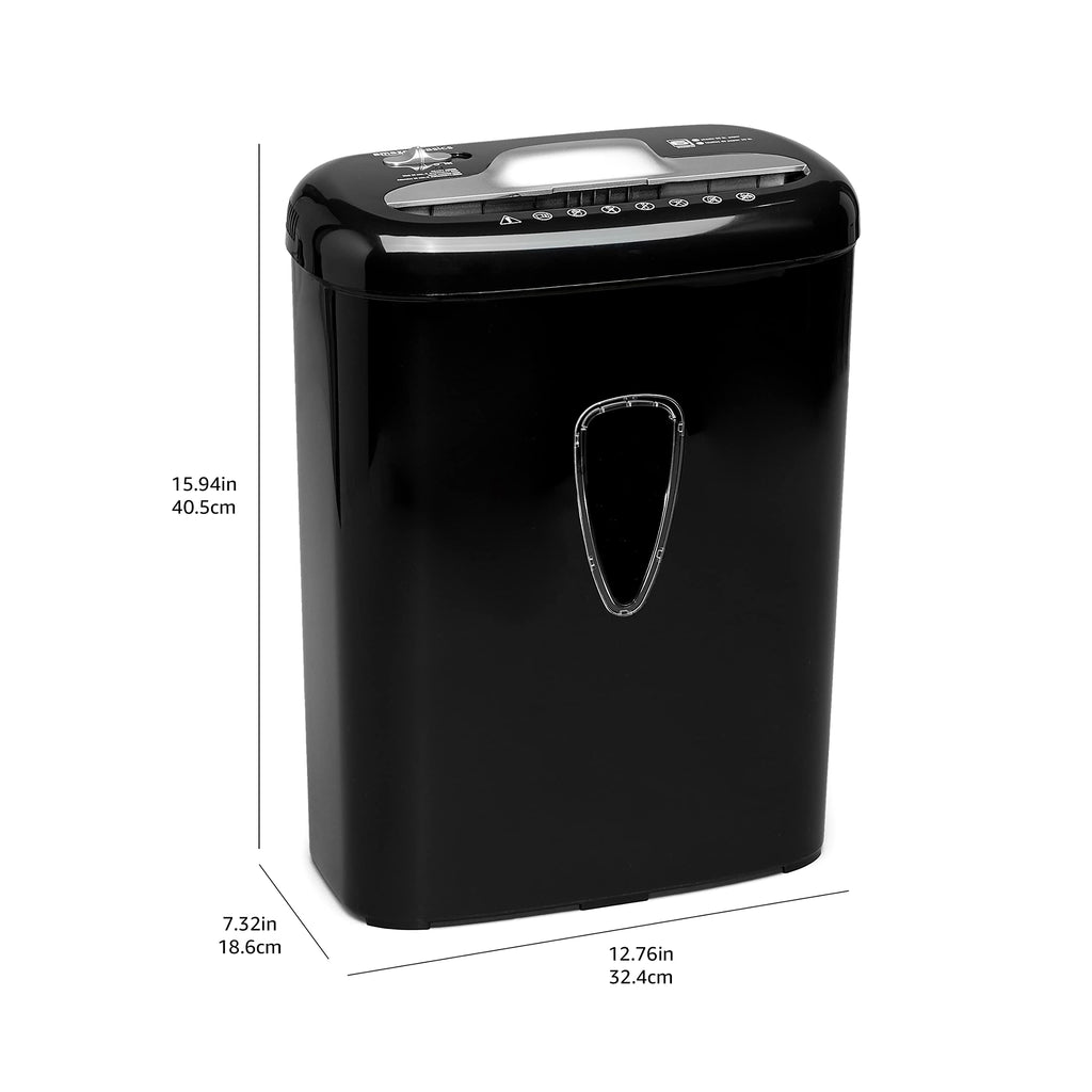Amazon Basics 150-Sheet Autofeed Micro-Cut Paper and Credit Card Shredder, High Security Level P-4 with 8.5-Gallon Bin, 60-Minute Continuous Run Time, Black