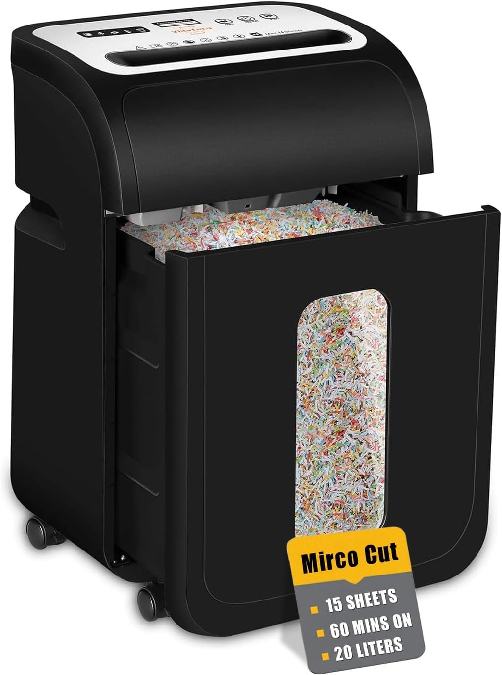 VidaTeco 14-Sheet Micro Cut Paper Shredder for Home Office Heavy Duty