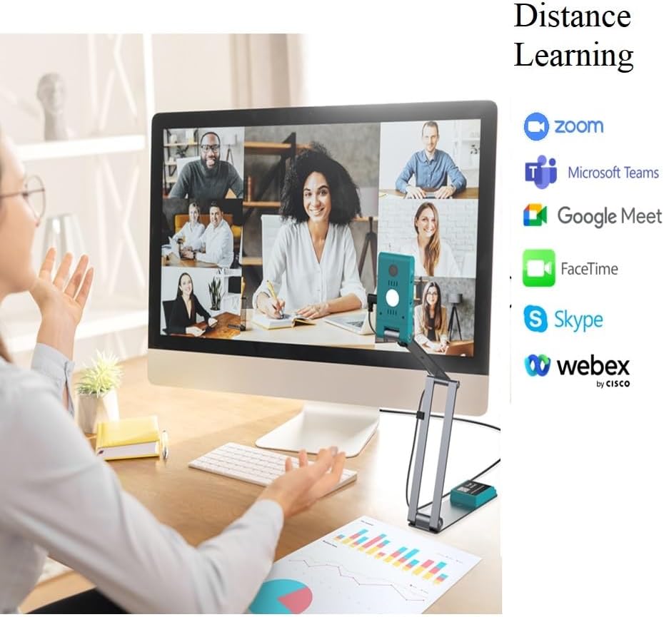 IRIScan Visualizer 7 Dyslexia Webcam Document Camera :4K UltraHD|13MP|4in1|visualizer|Scanner A3|Portable Scanner|Web Conferencing|Remote Teaching|AI Micro|Led|USB|Free Readiris DYS OCR TTS|WinMac