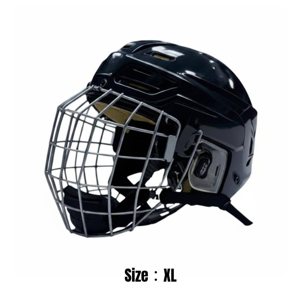 Vaveren Ice Hockey Helmet Cage Gear with Impact Resistant PP Shell and EVA Cushioning Full Face Cage with Ear Guards for Visibility and Ventilation Adjustable