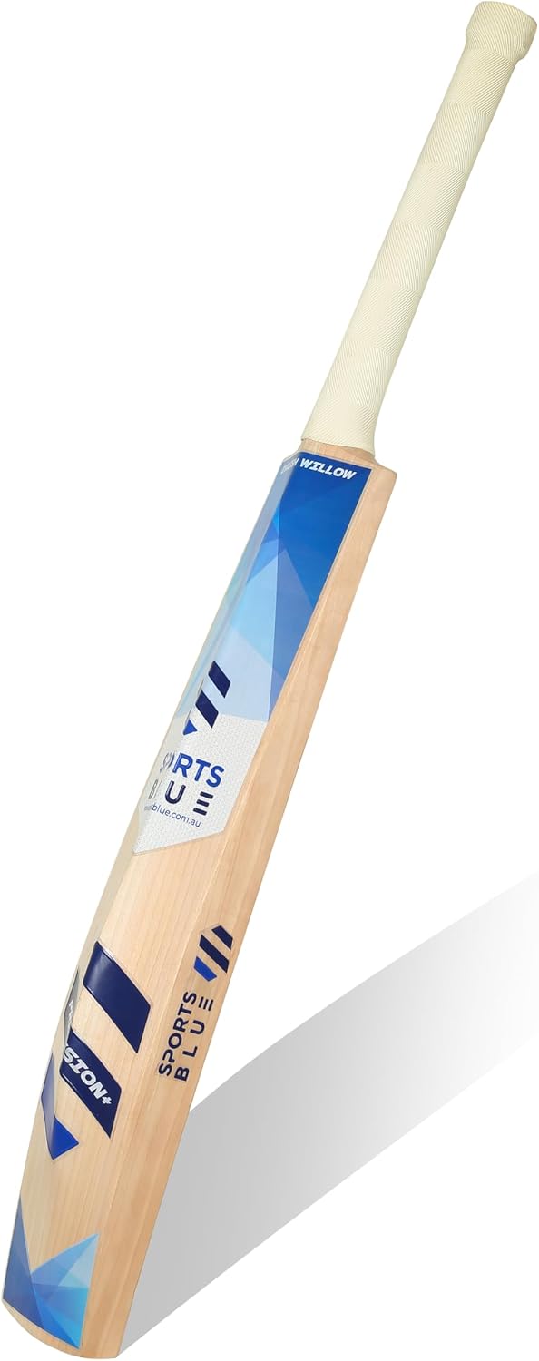 Sports Blue English Willow Cricket Bat | Grade 1 Cricket bat | 9+ Straight Grains with 38mm+ Edges | Ready to Play with oiling and Knocking