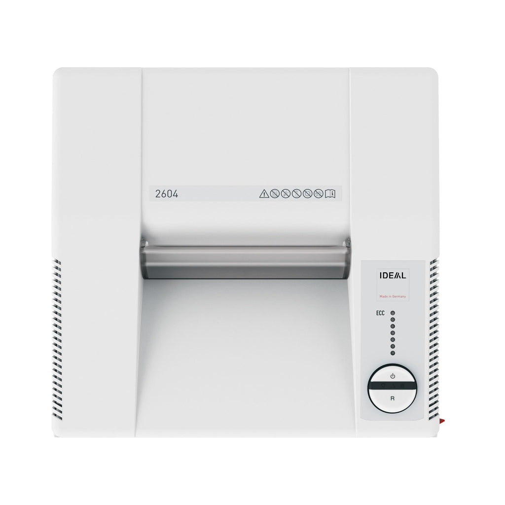 ideal. 2604 Cross-Cut Centralized Office Shredder with Automatic Oiler, Continuous Operation, 23 to 25 Sheet Feed Capacity, 26 gal Bin, Shred Staples/Paper Clips/Credit Cards/CDs/DVDs, P-4 Security