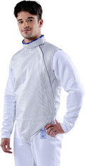 Menâs Electric Foil Jacket White INOX Washable Conductive Fencing LamÃ© for Competition and Training