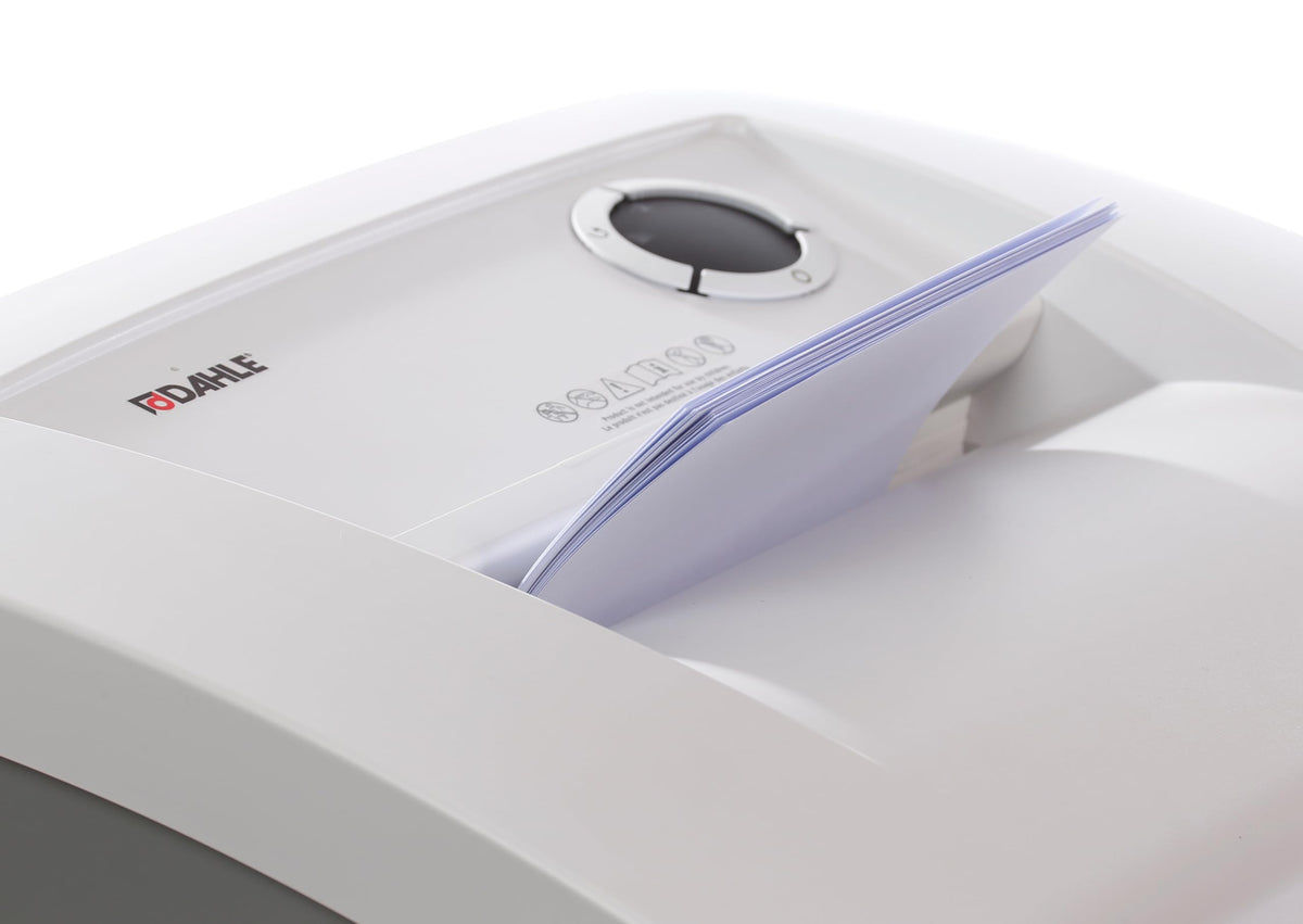 Dahle 52214 Paper Shredder, Cross Cut, P-4 | O-3 Security, German Engineered, Jam Protection, Oil Free, SmartPower, Shreds CDs, 20 Sheet Max, 11 Gal Bin