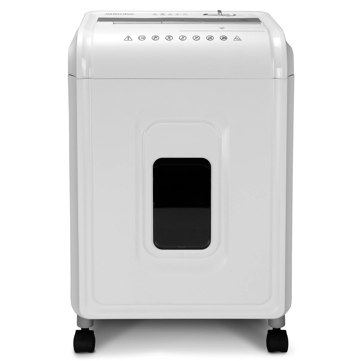Aurora Professional Grade 120-Sheet Auto Feed Micro-Cut Paper and Credit Card Shredder with 5 Gallon Pullout Basket / 30 Minutes/Security Level P-4 (White/Black)