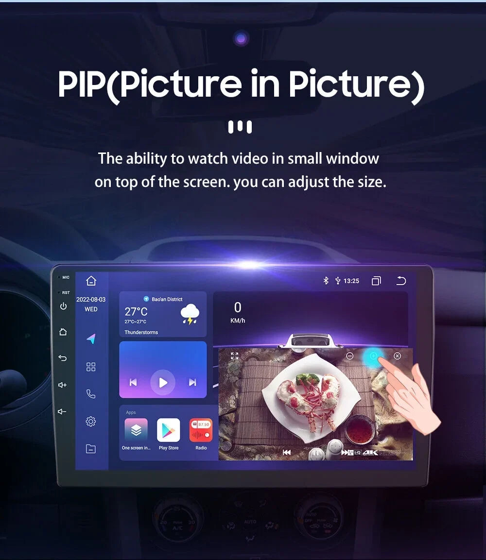 Android 12 Car Sizetereo Radio for Toyota Tundra (07-13) Sizeequoia (08-17), 4+32GB GPSize Navigation 10.1 Inch QLED Touchscreen Carplay/Android Auto DSizeP +AHD Camera