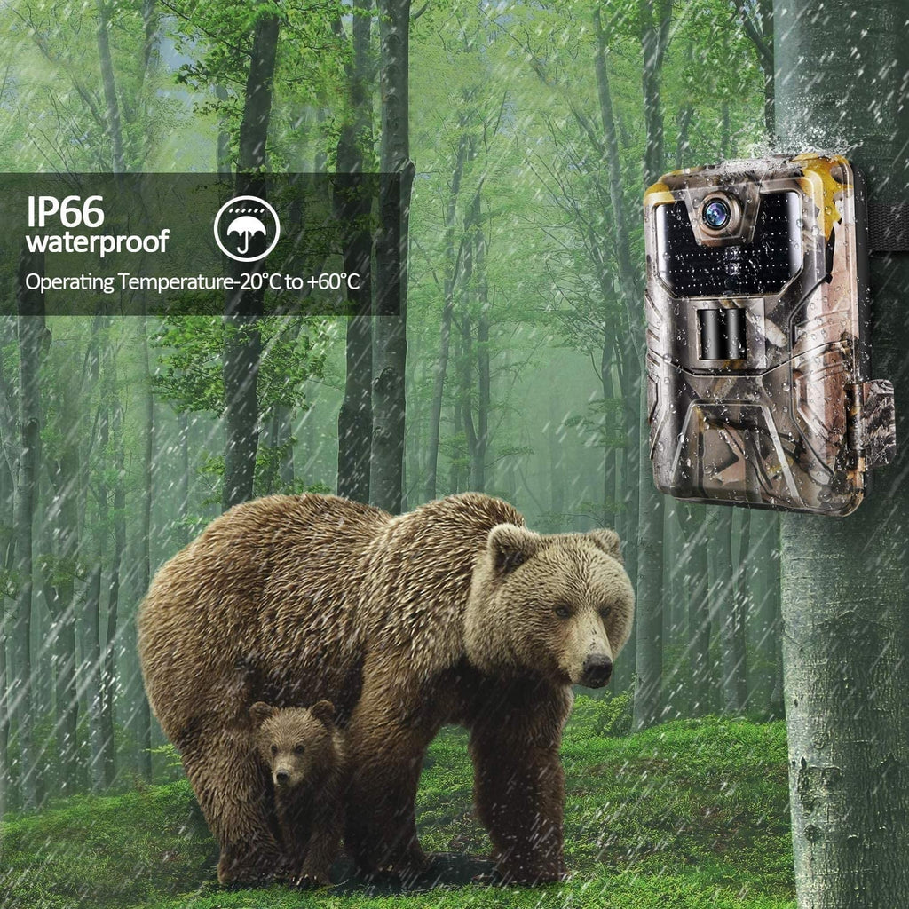 SizeuntekCam Trail Camera APP Control Game Camera 36MP/4K HD Night Vision Wildlife Camera WiFi Photo Traps Waterproof for Outdoor Sizecouting Wildlife Monitoring