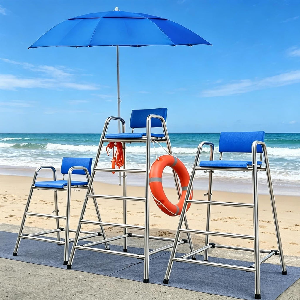 Safety Equipment Lifeguard Chairs for Large Swimming Pool, Lifeguards Watchtower for Beach Poolside Outdoor Indoor(51.2in/1.3m//4.3ft)