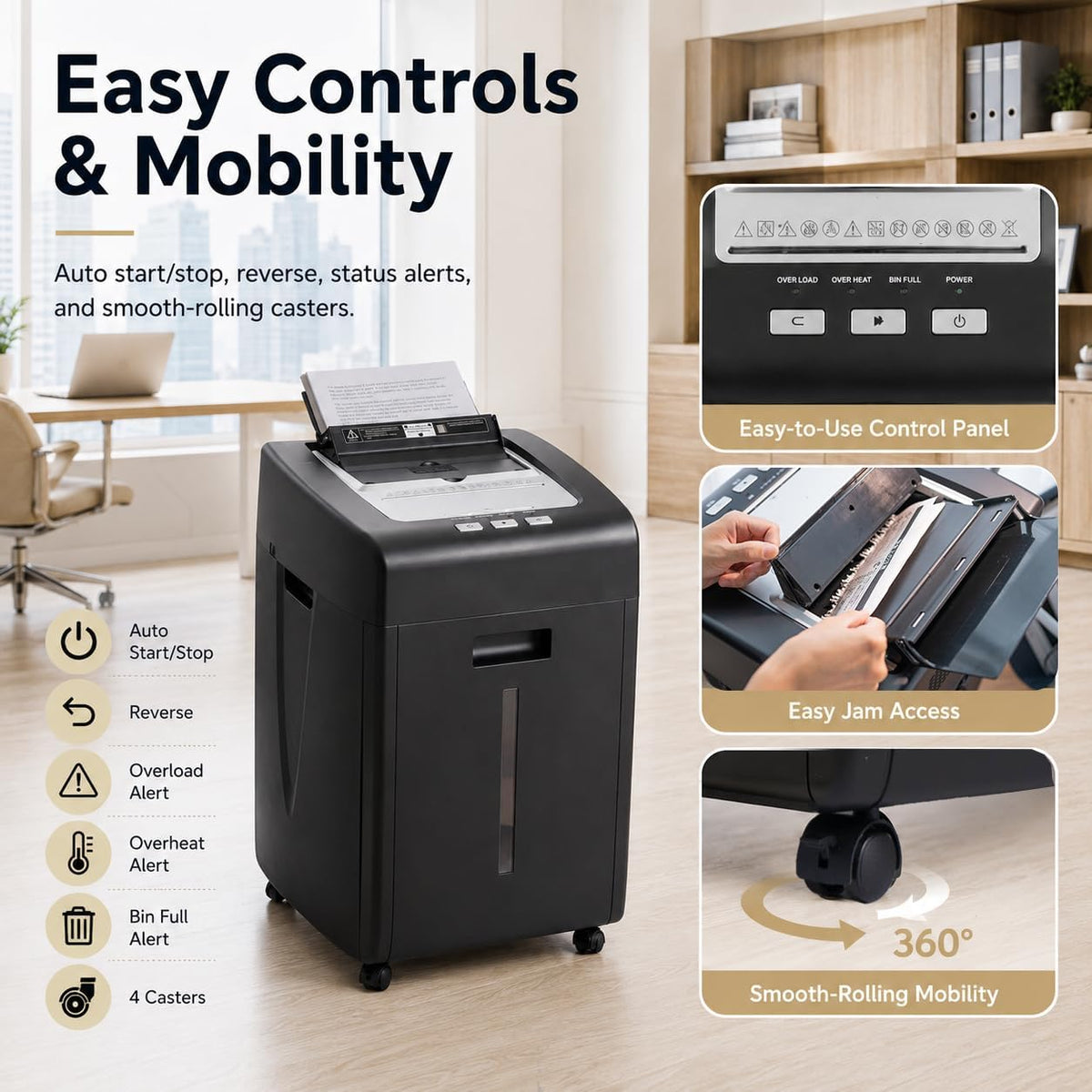Paper Shredder 200 Sheet Auto Feed 2 X 15 mm P-5 Micro Cut