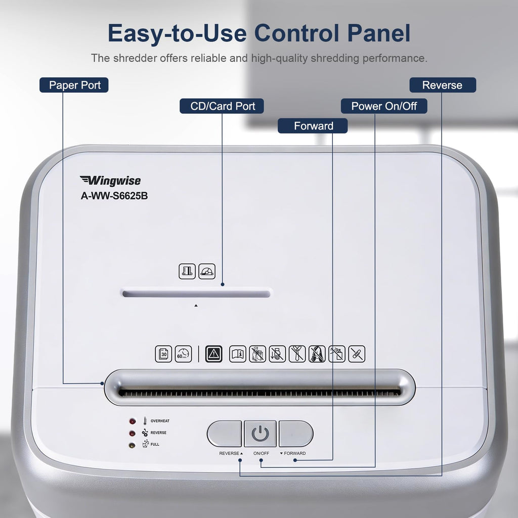 Wingwise 15 Sheets Paper Shredder Heavy Duty for Home Office