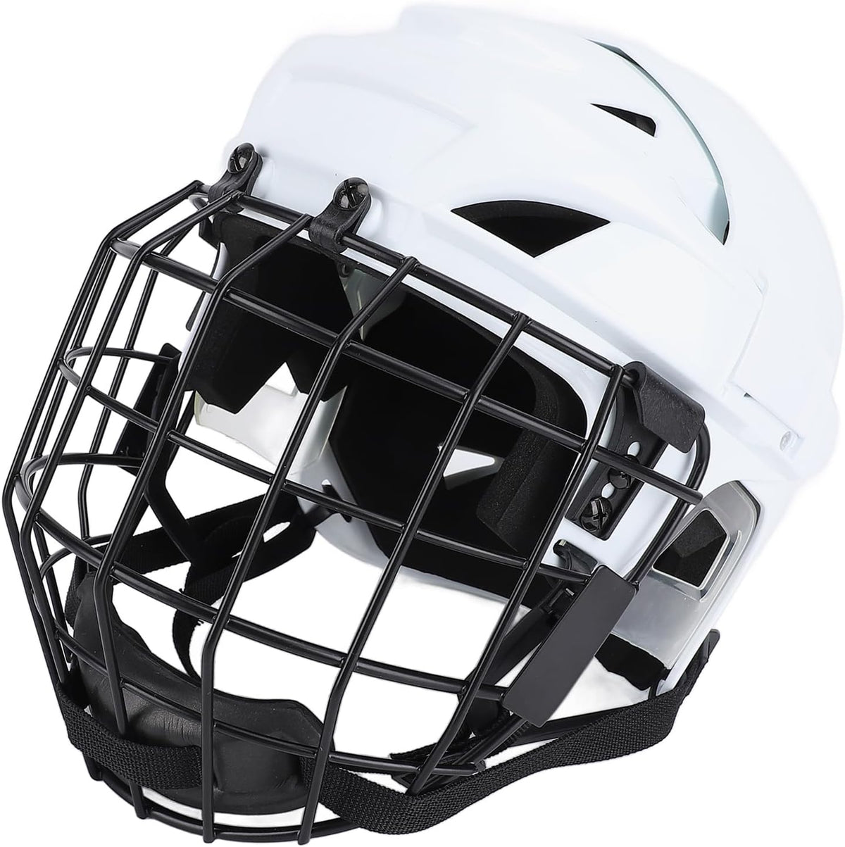 Hockey Helmet Combo with Face Mask Cage, Youth Hockey Goalie Face Mask, Comfortable to Fit The Face, Youth Ice Hockey Protective Gear for Roller Hockey Sports, Young Athletes (M)