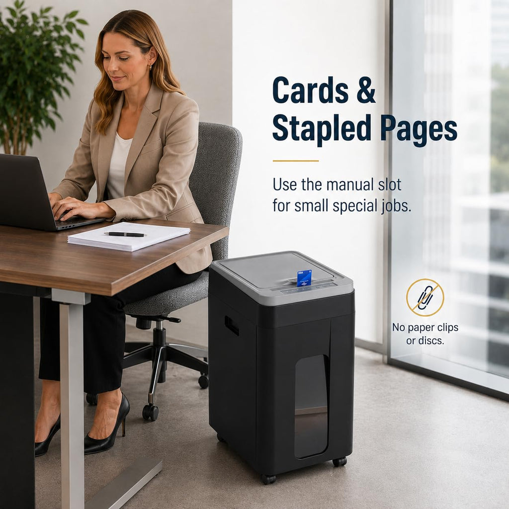 Heavy Duty Paper Shredder 400-Sheet Auto Feed P5 Micro Cut