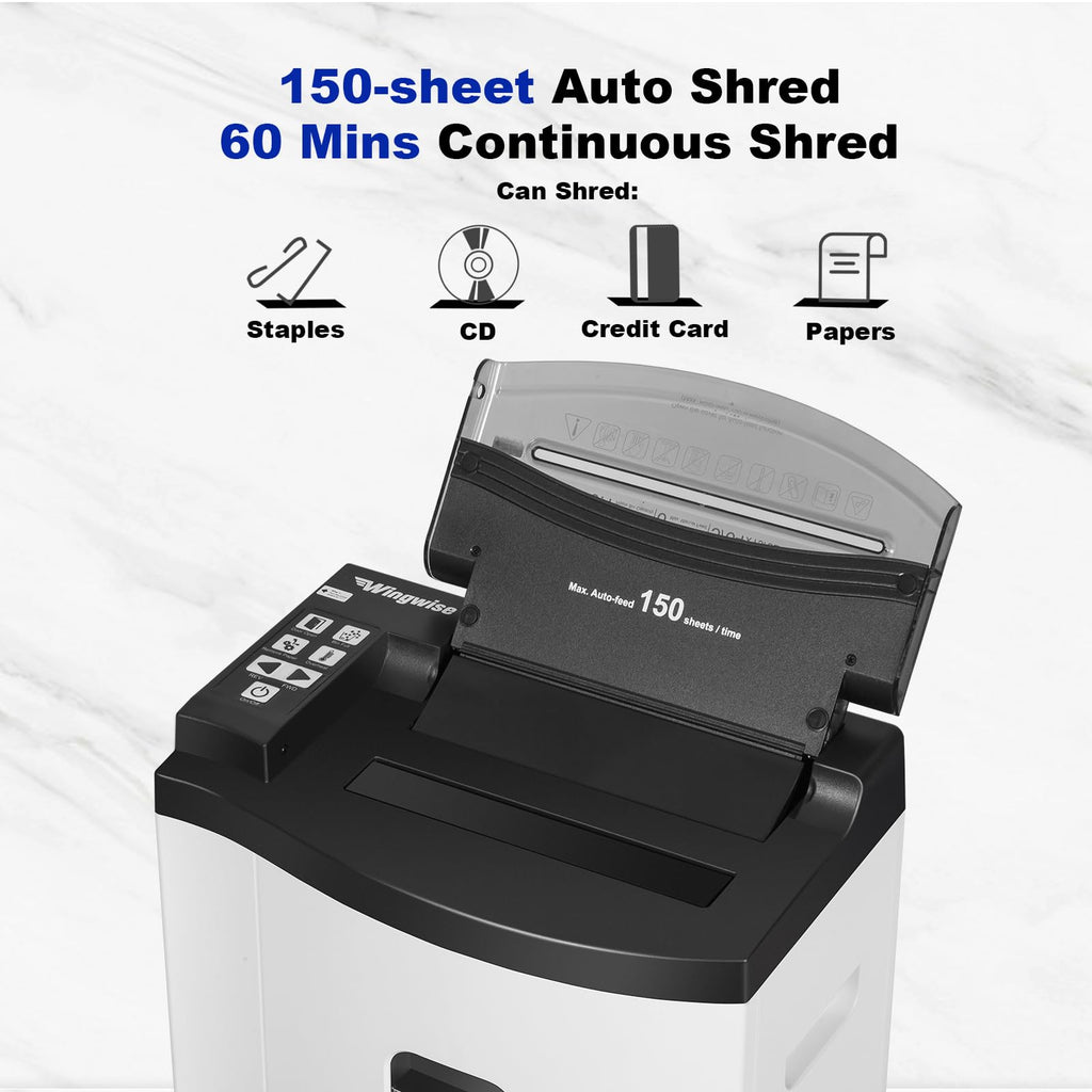 Wingwise 60 Sheets Auto Feed Paper Shredder for Home Office
