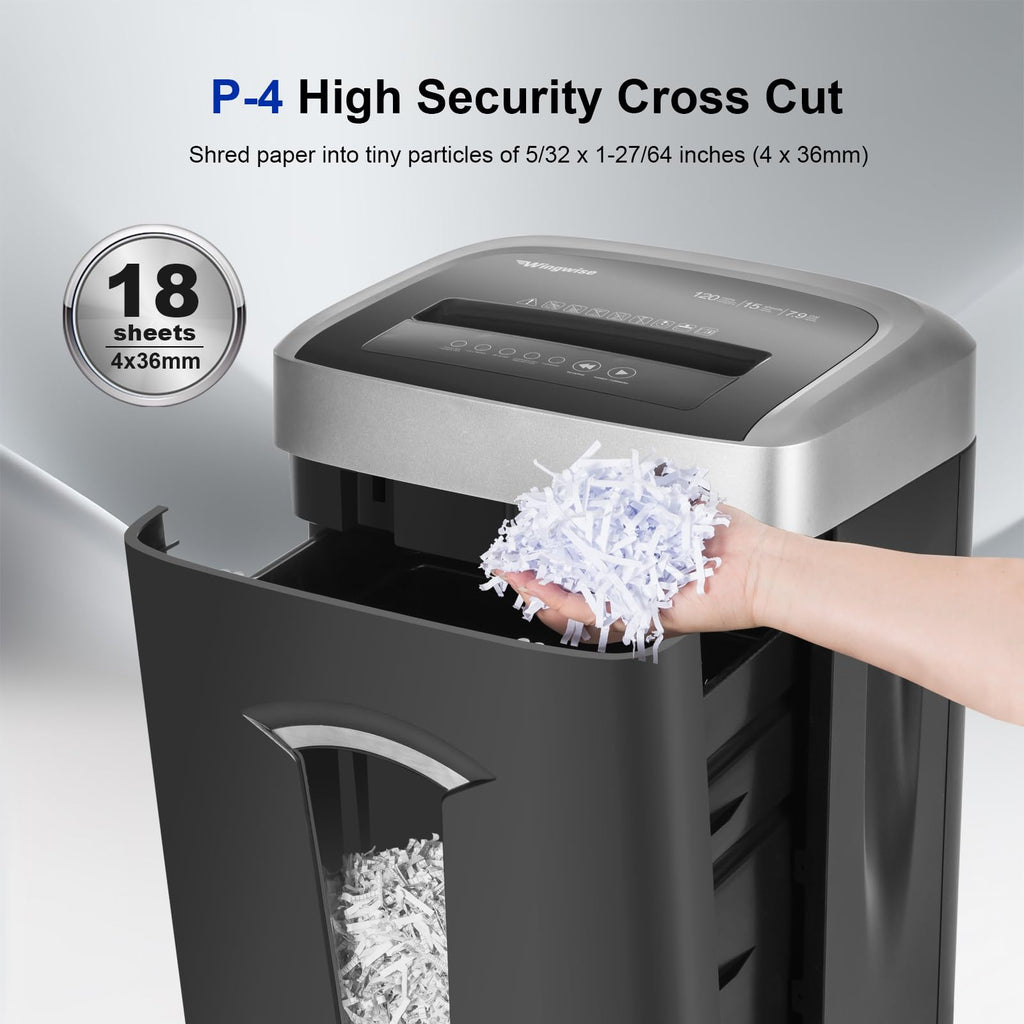 Wingwise 15 Sheets Paper Shredder Heavy Duty for Home Office