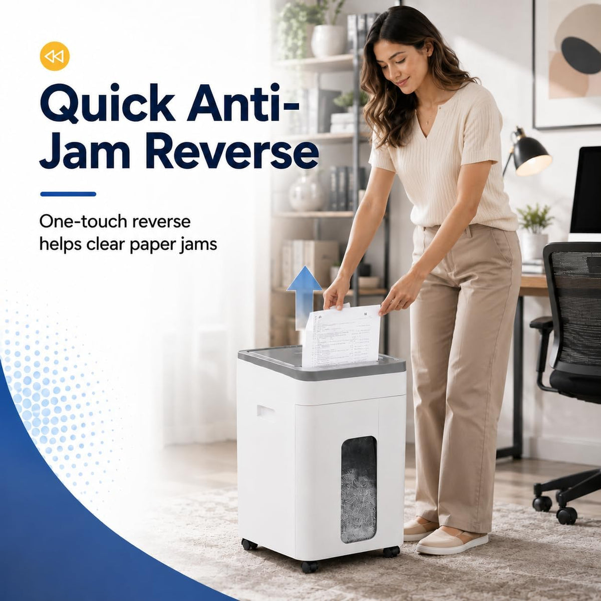 Auto Feed Paper Shredder 400-Sheet Micro Cut Security Level P-5