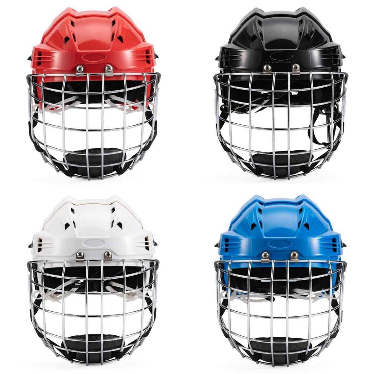 SM SunniMix Hockey Helmet Padded Sports Helmet Headgear Adjustable Ice Hockey Helmet Speed Skate Helmet Lightweight EVA Cushioning for