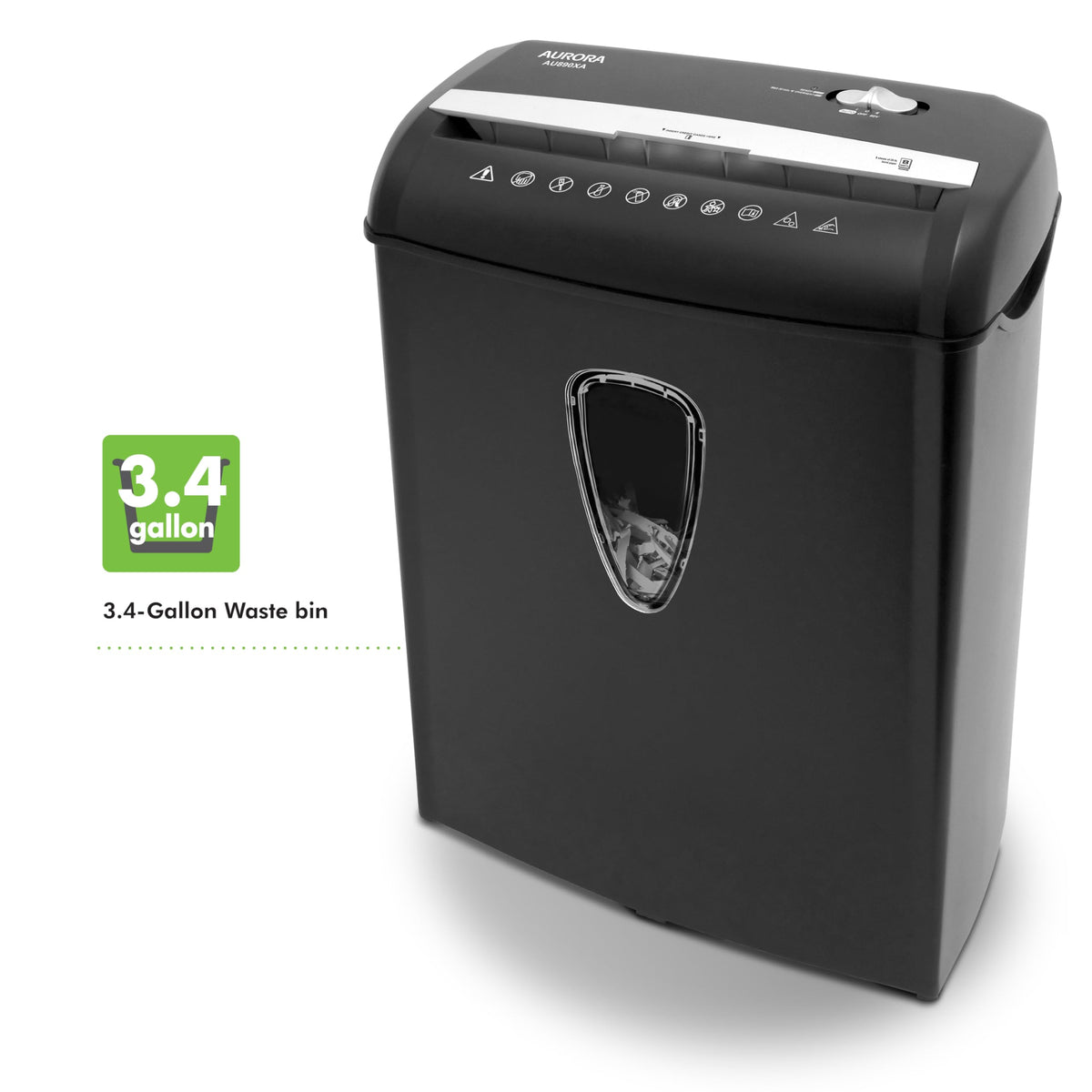Aurora Anti-Jam 16-Sheet Crosscut Paper/CD and Credit Card Shredder/ 5-Gallon pullout Basket 30 Minutes Continuous Run Time