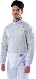 Menâs Electric Sabre Jacket White INOX Washable Conductive Fencing LamÃ© for Competition and Training