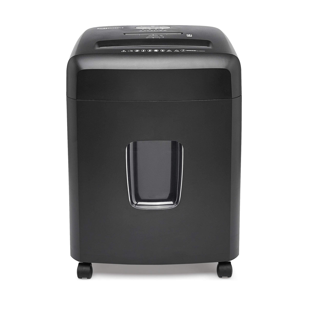 Amazon Basics 18 Sheet Cross Cut Paper, CD, and Credit Card Shredder with 6 Gallon Bin, 30 Minutes Continuous Run Time, Black