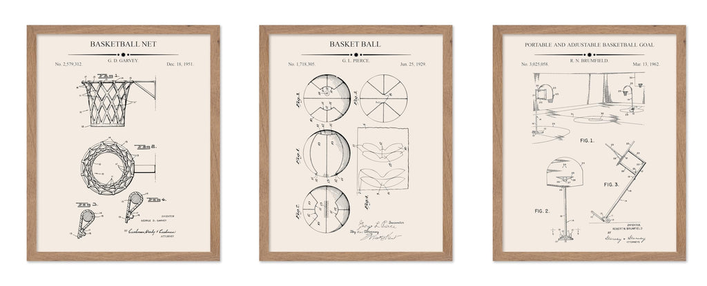 Poster Master 3-Piece Fencing Blueprint Poster - Fencing Garment Patent Print - Fencing Mask Design - Target Art - Sports Design - Technical Drawing Print - Gym or Office Decor - 8x10 Brown Framed